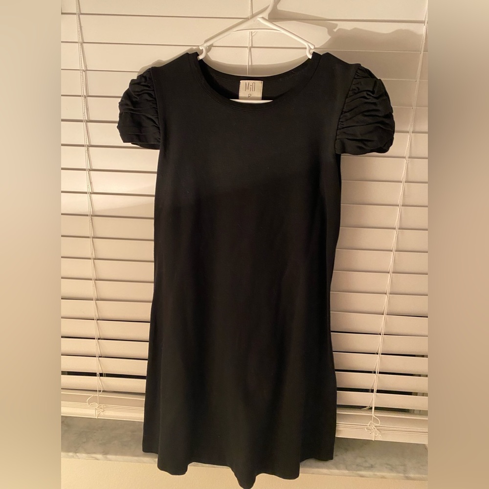 Cute little black Mio dress with puff sleeves